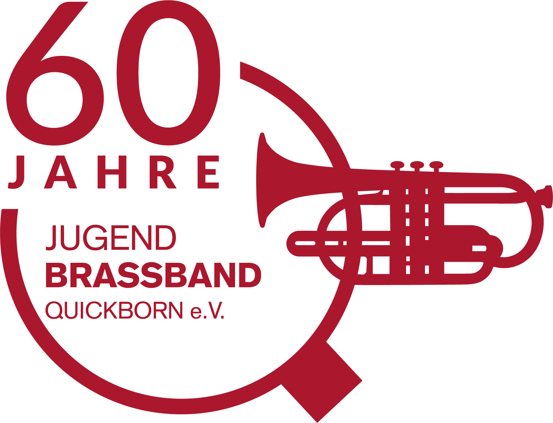 Jubiläumslogo „60 Jahre Jugend Brassband Quickborn e.V.“